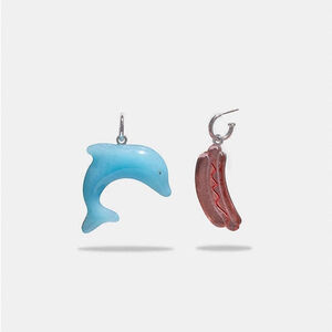 Rare Collectable 🌭🐬 Coach Hotdog Dolphin Mismatch Earrings